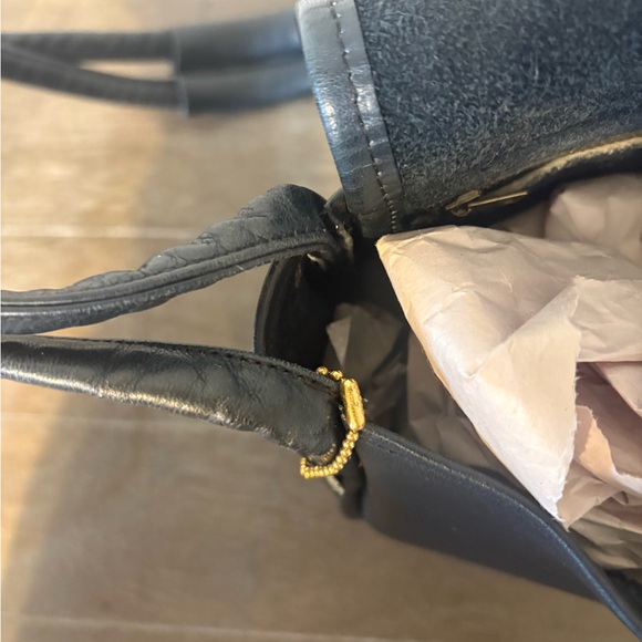 Vintage Coach Navy Blue Pulley Bag 9240 - Picture 13 of 16